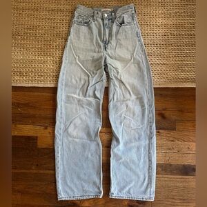 levi’s high waisted wide leg denim jeans